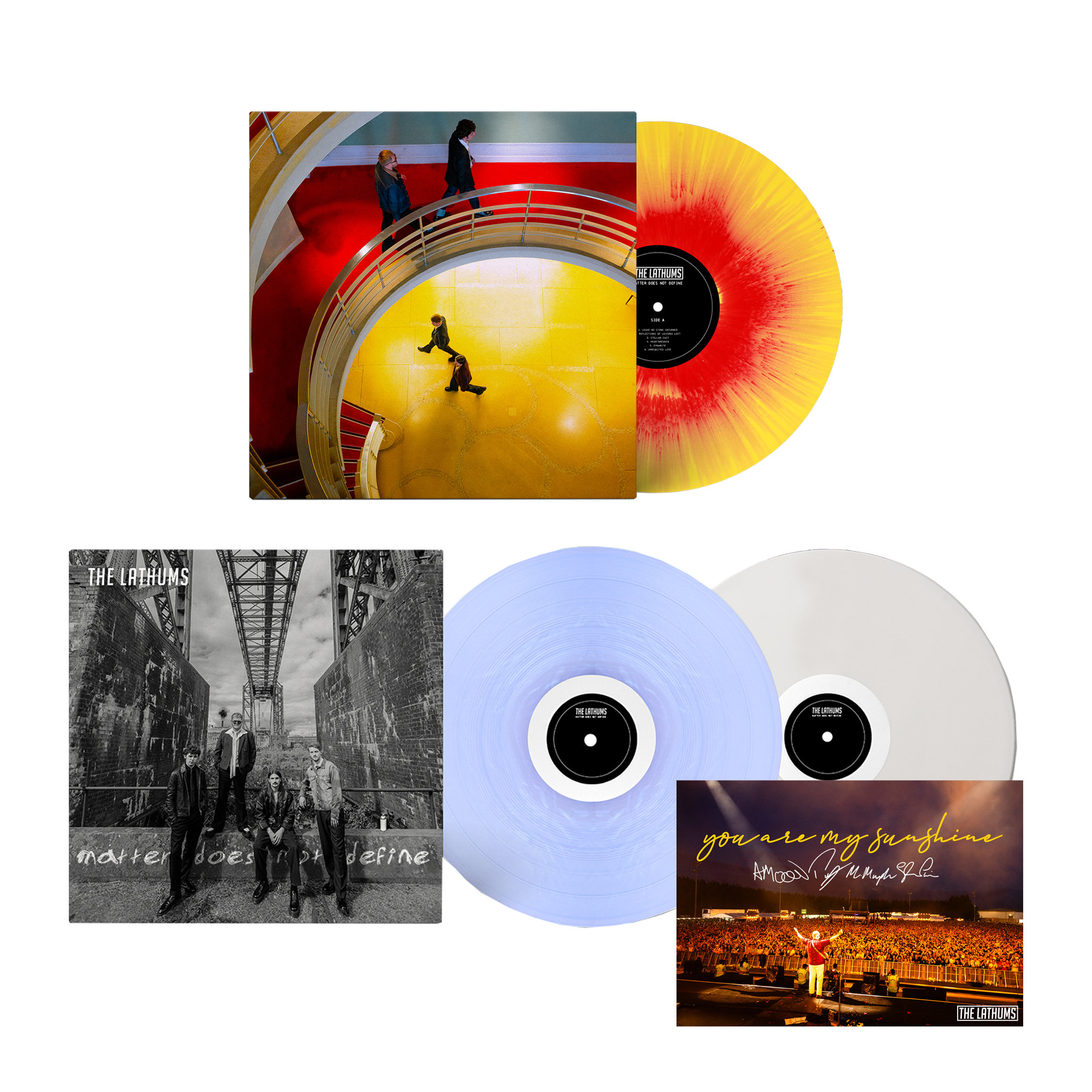 Matter Does Not Define: Artist Store Exclusive Red & Yellow Splatter Vinyl & Deluxe Live from Robin Park Vinyl Bundle