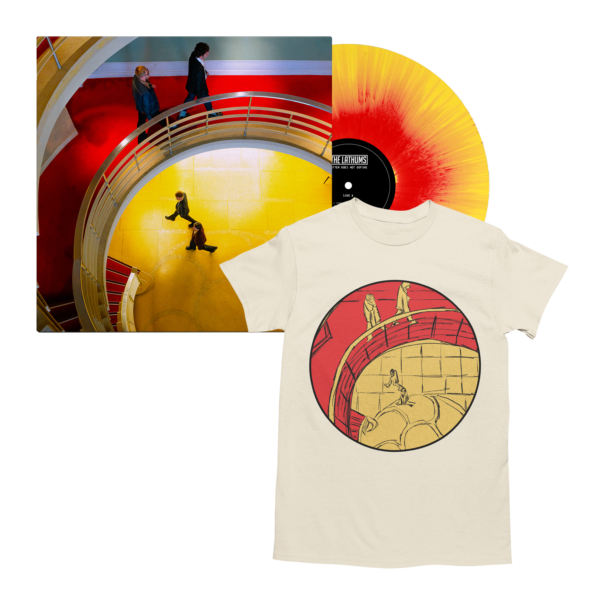 Matter Does Not Define: Artist Store Exclusive Red & Yellow Splatter Vinyl + Tee Bundle